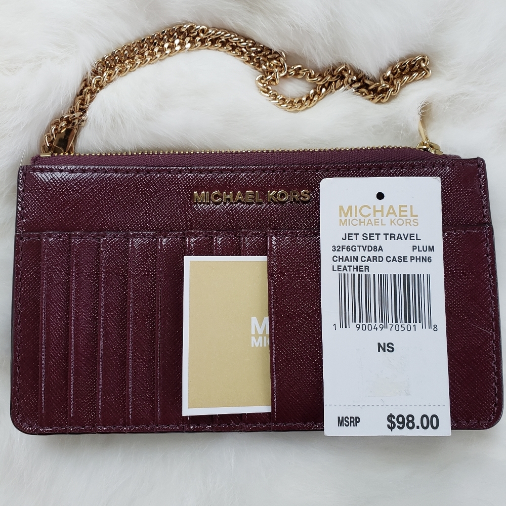 Michael Kors Chain Card Case New
